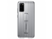 Originální ochranné pouzdro PROTECTIVE pro Samsung S20 ve stříbrné barvě s funkcí stojánku