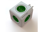 Designový zásuvkový systém PowerCube Original, bílo/zelený