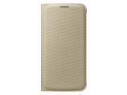 Samsung flipové pouzdro s kapsou EF-WG920B pro Samsung Galaxy S6 (SM-G920F), zlatá