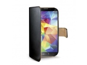 Pouzdro typu kniha CELLY Wally pro Samsung Galaxy S5 / S5 Neo, PU kůže, černé