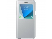 Pouzdro na mobil S-view s okénkem pro Samsung  Galaxy Note 7 SILVER stříbrné