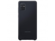 Kryt na mobil Samsung Silicon Cover na Galaxy A71 Black černý