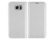 Pouzdro na mobil Samsung Galaxy S7 edge s přihrádkou na kartu bílé