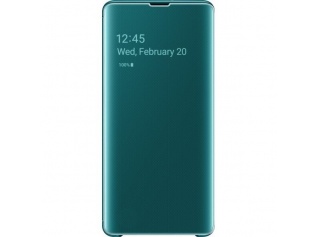 Originální Clear View pouzdro pro Samsung S10 Plus + zelené
