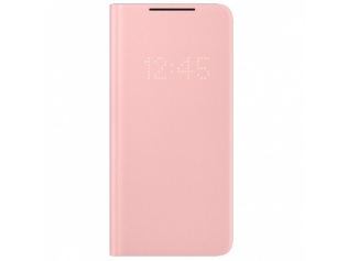 Originální LED View pouzdro pro Samsung S21 + PLUS 5G růžové