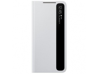 Smart Clear View pouzdro pro Samsung S21 5G Light Gray světle šedé