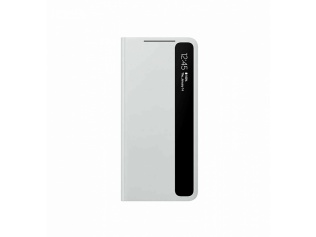 Originální Smart Clear View pouzdro pro Samsung S21 5G ULTRA Light Gray světle šedé