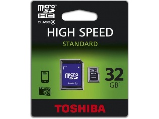 TOSHIBA microSDHC 32GB CLASS4 + adaptér