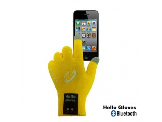 Dotykové rukavice s připojením bluetooth, velikost M, žluté