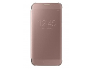 Originální pouzdro Clear View EF-ZG935CZEGWW pro Samsung Galaxy S7 Edge  Rose Gold růžovo zlaté