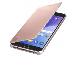 Originální Clear View pouzdro pro Samsung A5 2016 Rose gold růžovo zlaté