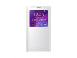 ORIGINÁLNÍ POUZDRO S-VIEW S OKÉNKEM NA SAMSUNG GALAXY NOTE 4  BÍLÉ