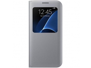Originální pouzdro S-View EF-CG935PSEGWW s okénkem pro Samsung Galaxy S7 Edge  SILVER stříbrné