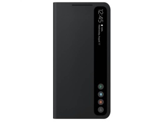 Smart Clear S-View pouzdro EF-ZG990CBEGEE pro Samsung S21 FE černé