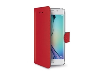 Pouzdro typu kniha Celly Wally pro Samsung Galaxy S6 - červené