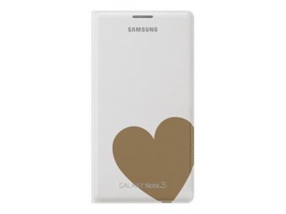 Flipové pouzdro s kapsou EF-EN900BR pro Galaxy Note 3 - edice Moschino, bílo-zlatá