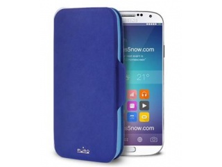 Flipové pouzdro pro Samsung Galaxy S5 se třemi přihrádkami na karty modré