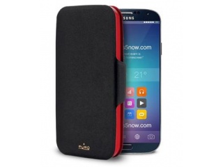 Flipové pouzdro "BI-COLOR WALLET" pro Samsung Galaxy S5 se třemi přihrádkami na karty, černá/červená