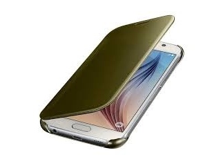 Originální pouzdro Clear View EF-ZG920BFEGWW pro Samsung Galaxy S6 zlaté