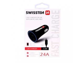 SWISSTEN CL ADAPTÉR 2,4A POWER 2x USB + KABEL MICRO USB