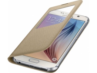 Originální pouzdro S-View s okénkem EF-CG920B pro Samsung Galaxy S6 zlaté