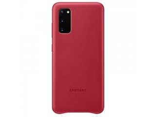 Kryt na mobil Samsung Leather Covert EF-VG980LREGEU pro Samsung Galaxy S20 červený