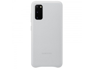 Kryt na mobil Samsung Leather Cover EF-VG980LSEGEU pro Samsung Galaxy S20 stříbrný