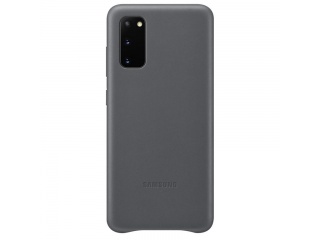 Kryt na mobil Samsung Leather Cover EF-VG980LJEGEU pro Samsung Galaxy S20 šedý