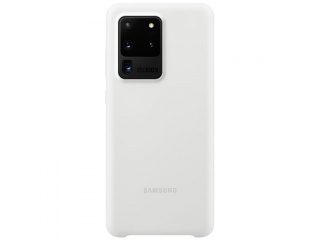 Kryt na mobil Samsung Silicon Cover EF-PG988TWEGEU na Samsung Galaxy S20 Ultra White bílý