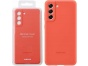 Originální silikonový kryt pro Samsung S21 FE 5G oranžový