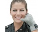 Dotykové rukavice s připojením bluetooth, velikost L, melounová,šedé konečky prstů