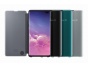 Pouzdro na mobil flipové Samsung Clear View pro Galaxy S10 Plus + zelené
