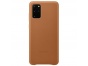 Kryt na mobil Samsung Leather Cover EF-VG985LAEGEU na Galaxy S20+ hnědý